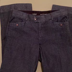 Nearly NEW Dockers denim “sure fit waistband” wide leg jeans, size 12, dark blue